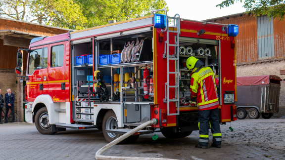 Gutes Zusammenspiel - Teilamtsübung des Bezirkes Ulsnis-Steinfeld in Kius