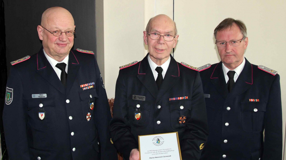 Hans-Heinrich Schmidt - eine zuverlässige Stütze im Kameradschaftsbund ehemaliger Wehrführer